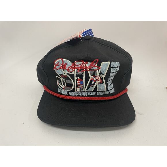 Dale Earnhardt Sr. 6 Time Winston Cup Champion Baseball Hat Embroidered Cap USA - Picture 3 of 3
